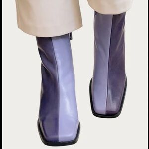 Alohas Two Toned Purple Ankle Boots Size 35